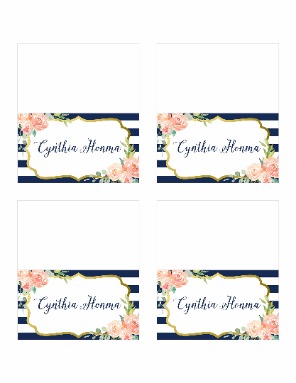 Printable Wedding Name Card Labels - Wedding Place cards