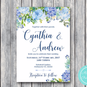 Blue-Hydrangea-Floral-Wedding-Invitation
