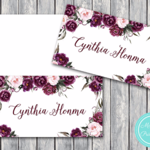 Marsala-Floral-Wedding-Name-Tags-Tent-Cards