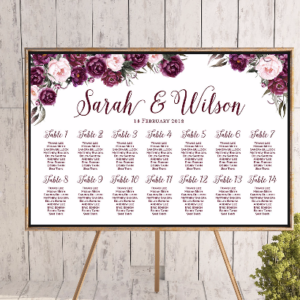 Marsala-Floral-Wedding-Seating-Poster-Seating-Board