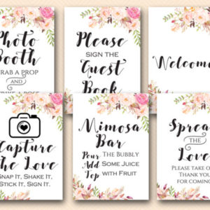 boho-floral-bridal-shower-wedding-decoration-signages-e1507035685782