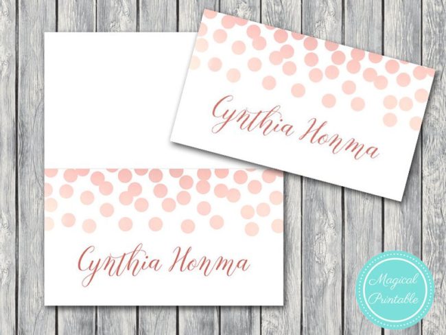 Rose Gold Name card TH69 WR32