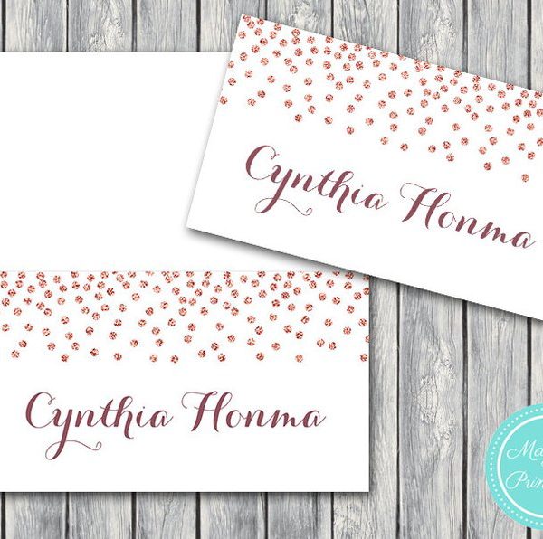 Printable Wedding Name Card Labels - Wedding Place cards
