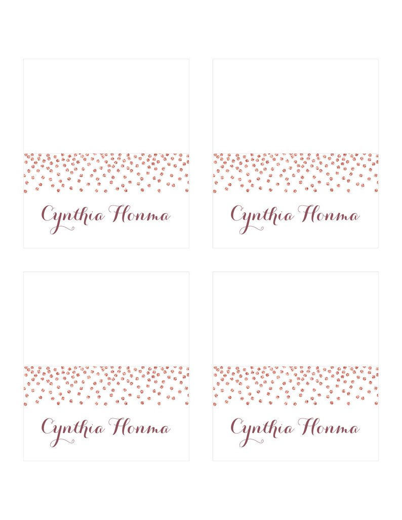 Printable Wedding Name Card Labels Wedding Place cards