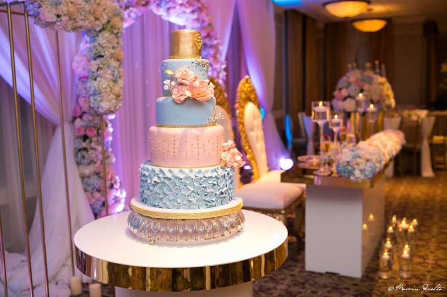 Floral-Elegant-Wedding-Colorful-Cake