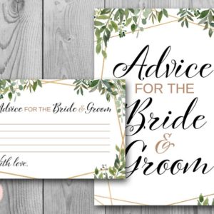 Greenery Advice for the Bride and Groom Card
