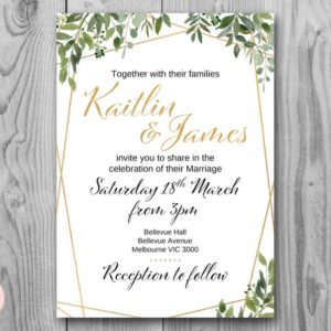 Greenery Personalized Elegant Wedding Invitations 2
