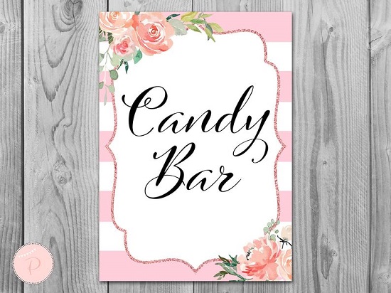 Candy Bar Sign