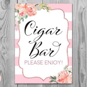 DOWNLOAD Pink Rose Gold Cigar Bar Sign