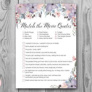 Lavender Match the Movie Quotes Game