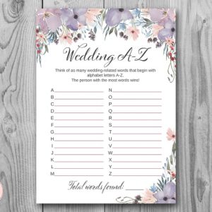 Lavender Flowers Name Wedding Items A-Z