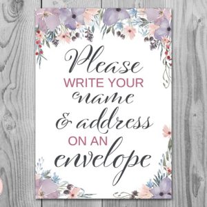 Purple Lavender Please write Address on Envelope