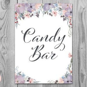 Purple and Lavender Candy Bar Sign