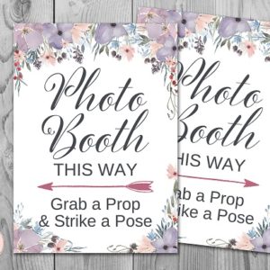 Purple and Lavender Wedding Photobooth Sign