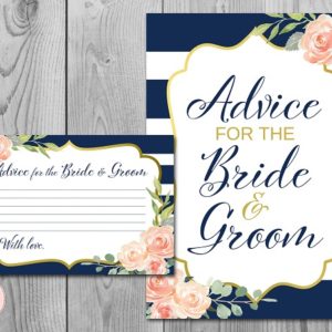 Navy and Gold Advice for Bride and Groom