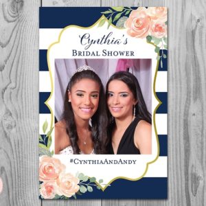 Navy and Gold Bridal Shower Photo booth