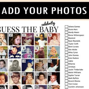 Custom Guess the celebrity baby photos