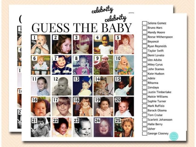 Custom Guess the celebrity baby photos game