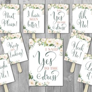 Ivory Floral I Said YES To The Dress Sign