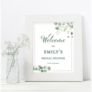 Greenery Eucalyptus Personalized Wedding Sign