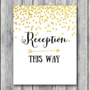 Reception Sign Wedding Direction Sign Engagement WD47 TH07
