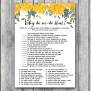 TH18-5x7-why-do-we-do-that-yellow-dandelion-wedding-bridal-shower-game