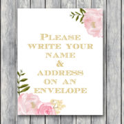 tg09-name-address-on-envelope-pink-gold-peonies-wedding-decoration-sign