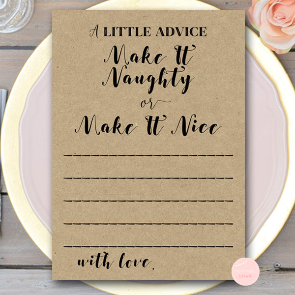 Wedding Shower Game Printable - Bridal Shower Game