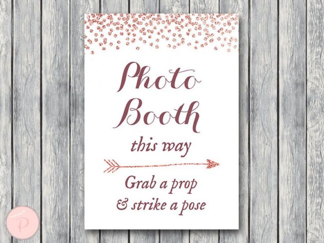 Rose Gold Photobooth Sign
